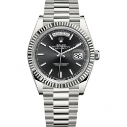 Rolex Day-Date 40 White Gold Black Dial President Watch 228239