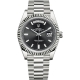Rolex Day-Date 40 White Gold Diamond Black Dial President Watch 228239