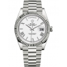 228239-0046 Rolex Day-Date 40 White Gold Roman Numerals White Dial President Watch