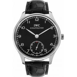 IWC Portuguese Hand Wound Mens Black Dial Watch IW545407