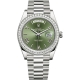 Rolex Day-Date 40 White Gold Diamond Bezel Olive Green Dial President Watch 228349RBR