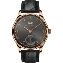 IWC Portuguese Hand Wound Rose Gold Mens Watch IW545406