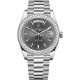 Rolex Day-Date 40 White Gold Diamond Bezel Stripe Dark Rhodium Dial President Watch 228349RBR