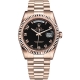 Rolex Day-Date 36 Everose Gold Arabic Black Dial President Watch 118235F