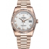 118235F-0024 Rolex Day-Date 36 Everose Gold Roman Numerals White Dial President Watch