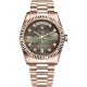 Rolex Day-Date 36 Everose Gold Diamond Black MOP Dial President Watch 118235F