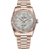 118235F-0026 Rolex Day-Date 36 Everose Gold Diamond Meteorite Dial President Watch
