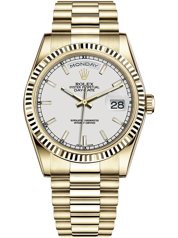 rolex president white dial