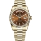 Rolex Day-Date 36 Yellow Gold Index Cognac Dial President Watch 118238