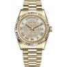 Rolex Day-Date 36 Yellow Gold Diamond Paved MOP Dial President Watch 118238