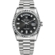 Rolex Day-Date 36 White Gold Diamond Black Dial President Watch 118239