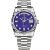 118239-0276 Rolex Day-Date 36 White Gold Diamond Lapis Lazuli Dial President Watch