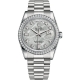 Rolex Day-Date 36 Platinum Diamond Bezel Meteorite Dial President Watch 118346