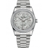 Rolex Day-Date 36 Platinum Diamond Bezel Meteorite Dial President Watch 118346