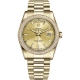 Rolex Day-Date 36 Yellow Gold Diamond Bezel Index Champagne Dial President Watch 118348