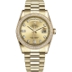 Rolex Day-Date 36 Yellow Gold Diamond Bezel Champagne Dial President Watch 118348