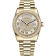 Rolex Day-Date 36 Yellow Gold Diamond Bezel Paved MOP Dial President Watch 118348