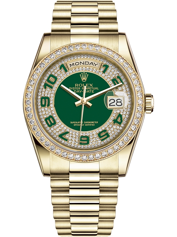 green rolex with diamonds