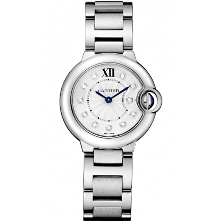 WE902073 Ballon Bleu de Cartier 28 mm Diamond Dial Steel Watch