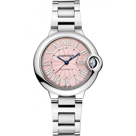 W6920100 Ballon Bleu de Cartier 33 mm Automatic Pink Dial Steel Watch