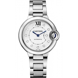 Ballon Bleu de Cartier 33 mm Diamond Dial Steel Watch WE902074