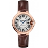 W6920097 Ballon Bleu de Cartier 33 mm Brown Leather 18K Pink Gold Watch