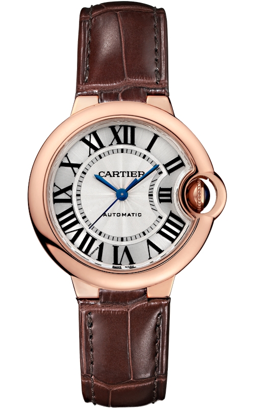 cartier pink leather watch