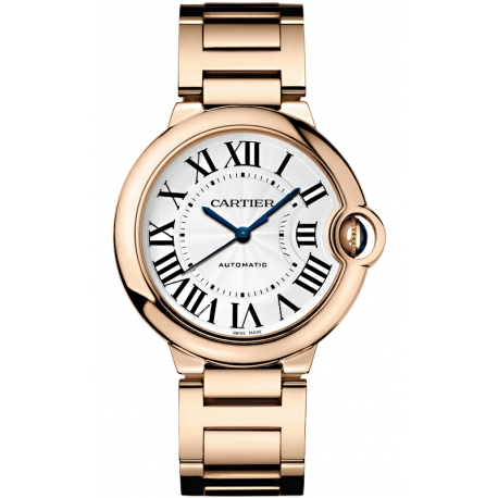 WGBB0008 Cartier Ballon Bleu 36 mm 18K Pink Gold Bracelet Watch