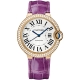 Ballon Bleu de Cartier 36 mm Purple Leather Diamond Watch WJBB0009