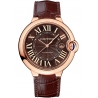 W6920037 Cartier Ballon Bleu 42mm Brown Leather Pink Gold Watch