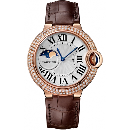 WJBB0027 Cartier Ballon Bleu Moonphase 37mm 18K Pink Gold Watch