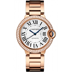 Ballon Bleu de Cartier 36 mm Diamond 18K Pink Gold Watch WJBB0005
