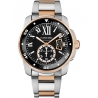 Calibre de Cartier Diver 18K Pink Gold Steel Watch W7100054