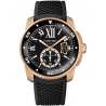 W7100052 Calibre de Cartier Diver 18K Pink Gold Rubber Watch