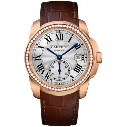 WF100013 Calibre de Cartier 38 mm Diamond 18K Pink Gold Watch