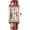 Cartier Tank Americaine Large 18K Pink Gold Leather Watch W2609156