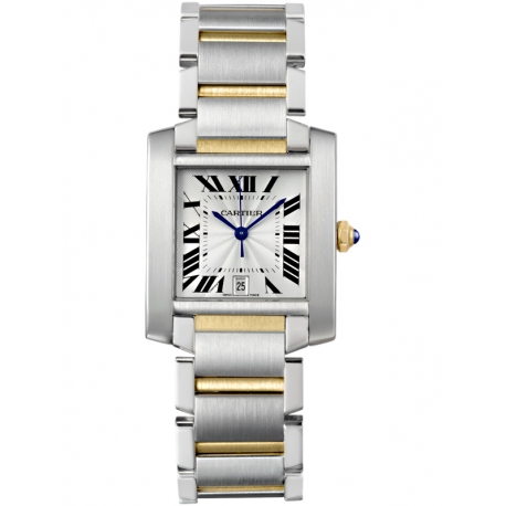 Cartier Tank Francaise Large 18K Yellow Gold Steel Watch W51005Q4