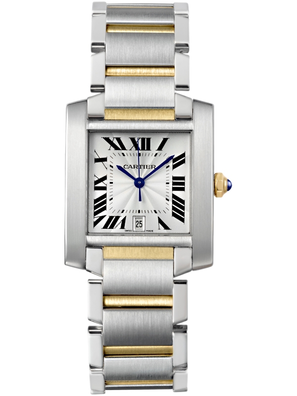 cartier tank steel and gold