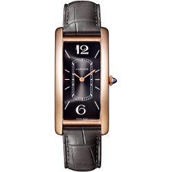 Cartier Tank Cintree 18K Pink Gold Leather Strap Watch WGTA0025