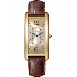 Cartier Tank Cintree 18K Yellow Gold Leather Strap Watch WGTA0026