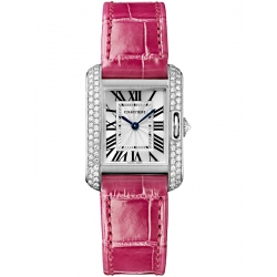 Cartier Tank Anglaise Small White Gold Diamond Watch WT100015