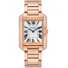 WT100027 Cartier Tank Anglaise Medium 18K Pink Gold Diamond Watch