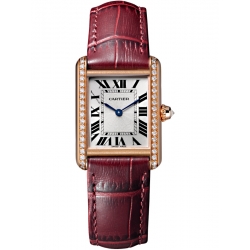 Tank Louis Cartier Small Diamond 18K Pink Gold Watch WJTA0010
