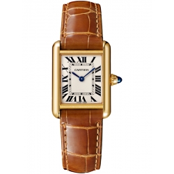 Tank Louis Cartier Small 18K Yellow Gold Leather Watch W1529856