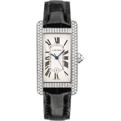 Cartier Tank Americaine Medium Diamond White Gold Watch WB710002
