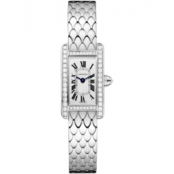 Cartier Tank Americaine Mini Diamond White Gold Watch WB710013