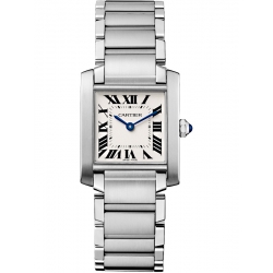 Cartier Tank Francaise Medium Steel Bracelet Watch WSTA0005