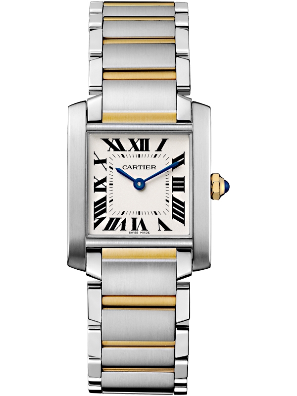 gold and silver cartier watch