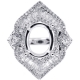 18K White Gold 1.45 ct Diamond Semi Mount Setting Ring
