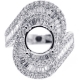 18K White Gold 2.14 ct Diamond Bypass Setting Ring